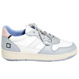 D . A . T . E . women's white-blue sneakers