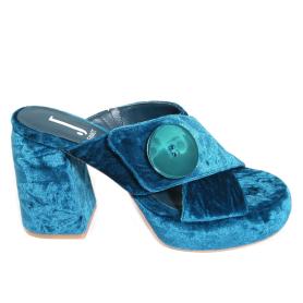 JEANNOT blue velvet shoe